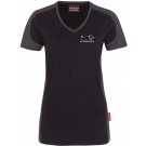 Hakro Damen V-Shirt Contrast Performance